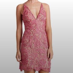 Pink Lace Dress the Population Cocktail Dress XS